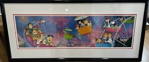 Rare Hannah Barbera Theme Park Animation Cel Signed 282/400 Flintstones Jetsons