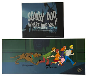 SCOOBY-DOO WHERE ARE YOU! Set Of 2, Hand painted cel Signed HANNA- BARBERA COA