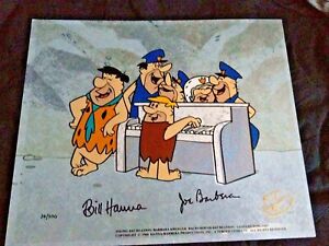 Flintstones Cel Hanna Barbera Signed Happy Anniversary Quartet Animation Cell