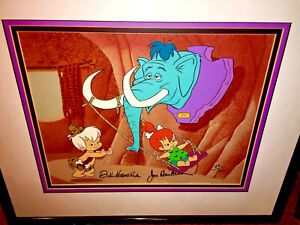 Flintstones Cel Hanna Barbera Signed Swing Set Rare Animation Art Edition Cell