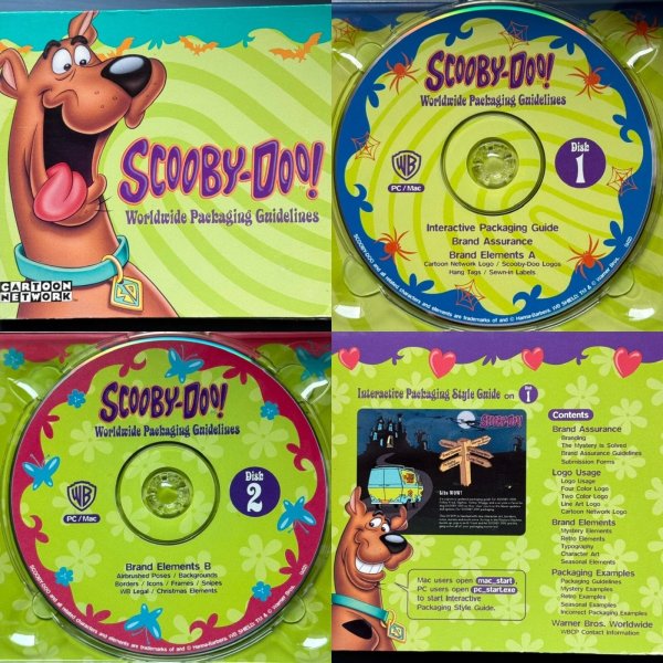 Scooby-Doo Packaging Guidelines CD-ROMs Cartoon Network Hanna Barbera Animation