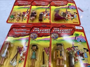 Flintstones “In Action” Figures 1985 - Made In Spain Complete Figure Set! MIP