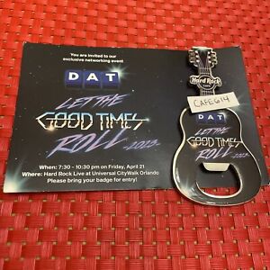 The Holy Grail Hard Rock Cafe Guitar Bottle Opener Magnet DAT BY INVITATION ONLY