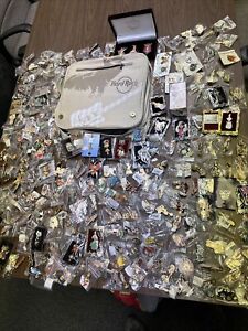 Hard Rock Cafe Pins Lot Bundle Of 250 Various Places Cities Years Pins And Case