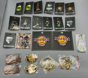 LOT Seattle WA Hard Rock Cafe 14 PINS Pin 7 Magnets 2 Patch Bundle Hotel Casino