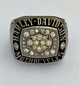 Harley Davidson Owners Ring by Jostens 14kt White Gold, Diamonds NICE!!!