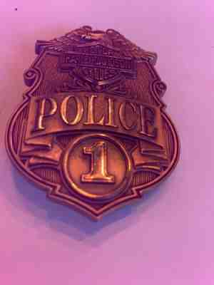 Jostens Harley-Davidson Police 1 Motorcycle Belt Buckle Brass Beautiful Rare
