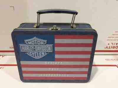 Harley-Davidson® Distressed Retro Block Metal Adult Lunch Box