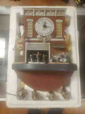 Harley Davidson Bradford Exchange Freedom Chopper Motorcycle Garage Cuckoo Clock