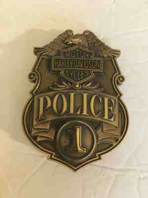 Jostens Harley-Davidson Police 1 Motorcycle Belt Buckle Brass Beautiful Rare