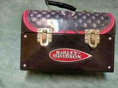 Harley-Davidson® Distressed Retro Block Metal Adult Lunch Box