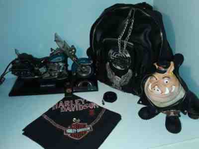 Harley-Davidson® Women's Midnight Rider Leather Convertible Backpack - Black