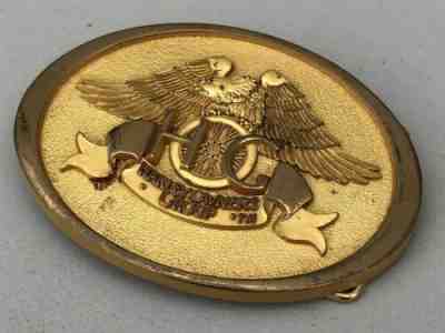 Vintage 1983 Jostens Harley Davidson Owner's Group HOG Belt Buckle  