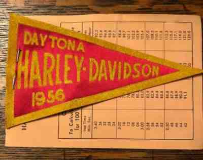 Authentic 56 Vintage Harley Davidson Biker Patch Handlebar Derby Daytona Florida