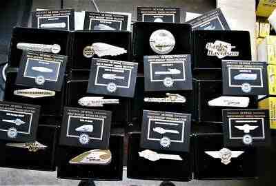 Harley Davidson Tank Insignia Collection Franklin Mint Sterling