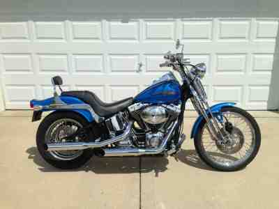 2004 Harley Davidson FXSTS Softail Springer Impact Blue Pristine Condition