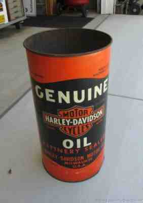 Vintage Harley Davidson Oil Can Trash Can