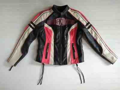 Harley Davidson Women RIDGEWAY Pink Leather Jacket Medium