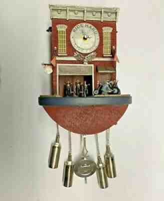 HARLEY DAVIDSON Freedom Choppers Garage Cuckoo Clock Bradford Exchange FREE SHIP