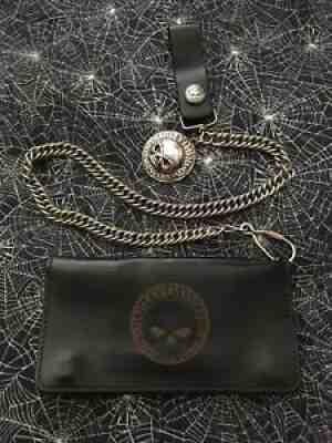 Rare Harley Davidson Motorcycles Willie G Chain Wallet Genuine Leather 99448-06V