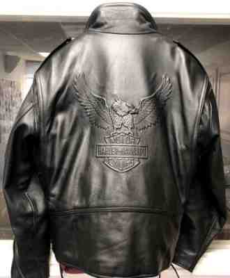 Harley Davidson Embossed Eagle Motorcycle Jacket