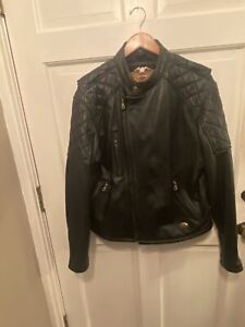 Harley-Davidson Black Leather Jacket RN 103819 CA 03402 Men's Size XL