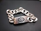 Men's Sterling Silver 925 Genuine Harley Davidson Motorcycle Biker Bracelet HD