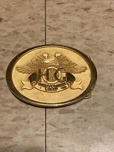 Vintage 1983 Harley Davidson Motorcycles Owners Group HOG Belt Buckle by Jostens