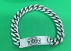 Vintage Harley Davidson Heavy, HOG Sterling Silver Chain Men's Bracelet 9”