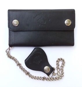 Harley-Davidson 1990's Bi-Fold Biker Chain Wallet   FREE US SHIPPING