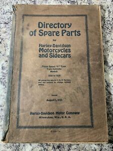 Harley-Davidson Spare Parts List 1920-1924 Inclusive Motorcycles & Sidecars