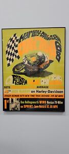 Vintage Harley-Davidson Racing Poster, Cal Rayborn Wins Daytona!