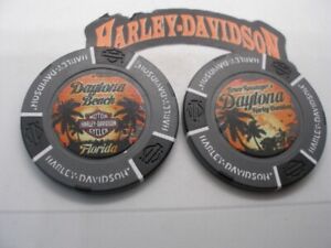 Dark Grey & Black Poker Chip Daytona Harley Davidson Daytona Beach, FL