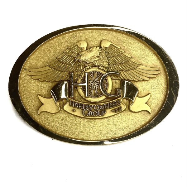 Jostens 1983 Harley Owners Group Belt Buckle Vintage Davidson HOG