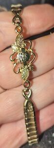 10K Black Hills gold Harley Davidson Stretch Bracelet