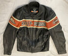 Harley-Davidson Leather Jacket Size Medium Black RN 103819 Back & Front Print