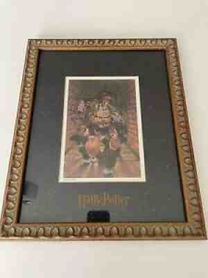 Vintage Harry Potter Framed Art "Beware Fluffy !" by Fred Bode Artist