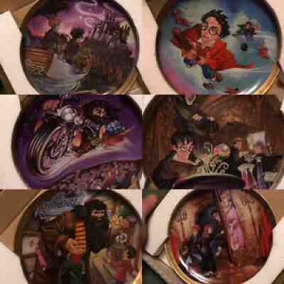 Rare Royal Doulton Harry Potter Plates 2001 Collectable complete set of 6