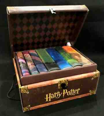HARRY POTTER SERIES (#1 - #7) in TREASURE CHEST BOX (Hardcovers w/Dust Jackets)