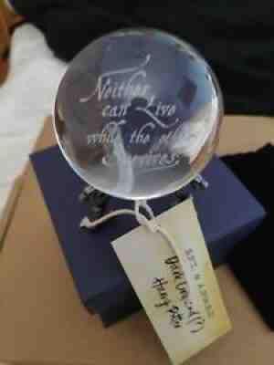 Harry Potter Litjoy Prophecy Orb Replica Glass Ball on Metal Stand new in box