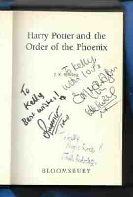 Harry Potter OOTP Book Signed D. Radcliffe, Emma Watson, Rupert Grint w/COA