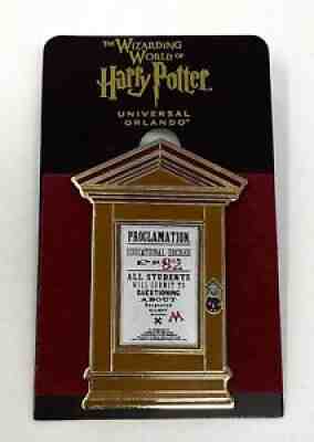 Wizarding World Of Harry Potter Universal Orlando Proclamation 82 Pin Retired