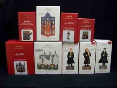 Hallmark Harry Potter set of 9 Christmas Ornaments.