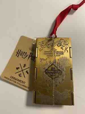 Harry Potter New York Store PROMO LIGHT UP MARAUDERS MAP CHRISTMAS ORNAMENT Mint