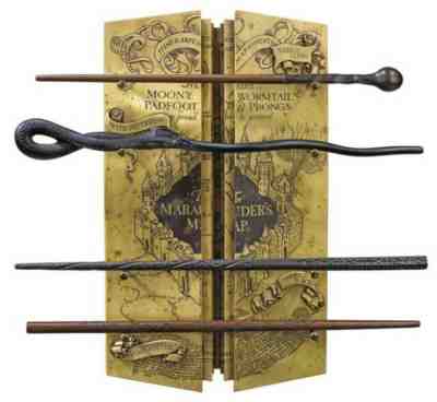 Harry Potter Marauders Map 4 Wand Set Hogwarts Wizarding World Peter Pettigrew