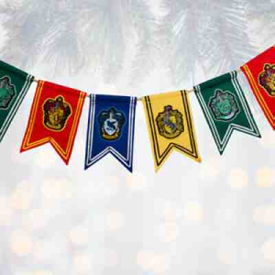 Universal Studios Wizarding World Harry Potter Hogwarts House Pennant Garland