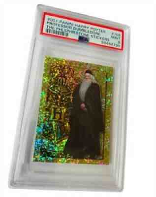 Harry Potter Trading Card Sticker 2001 Panini PSA 9 Sparkle #106 Dumbledore RARE