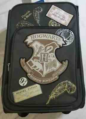Harry Potter Hogwarts Stationary Leather Wood Luggage Suitcase