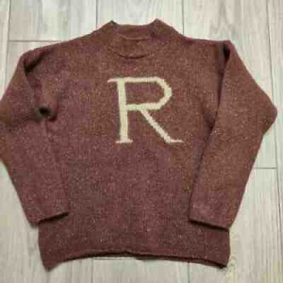 Harry Potter Ron Weasley Burgundy Wool Silk Pullover Jumper R Womens Size S