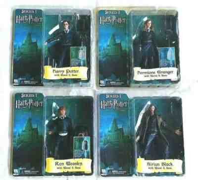 RARE COMPLETE Harry Potter OOTP Action Figures Sirius, Hermione, Ron. Harry MINT